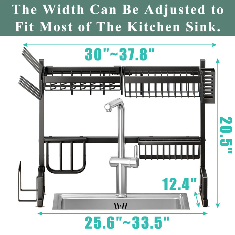 SAYZH Over Sink Metal Dish Rack & Reviews Wayfair